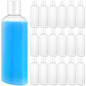Domensi 24 Pcs Plastic Bottle Squeeze Containers with Disc Cap Travel Bottles Reusable Empty Toiletries Shampoo Containers Refillable Travel bottles for Shampoo Lotions (6.8oz,White) - color: White, size: 6.8oz