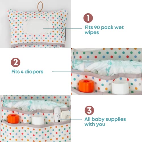 HAMUR Baby Diaper Bag Organizer – Compact & Foldable Stroller Pouch for Newborn Essentials | Travel-Friendly | Fits Boys & Girls (Animal) - color: Animal