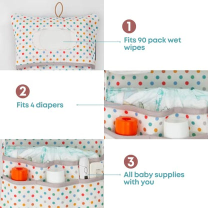 HAMUR Baby Diaper Bag Organizer – Compact & Foldable Stroller Pouch for Newborn Essentials | Travel-Friendly | Fits Boys & Girls (Animal) - color: Animal
