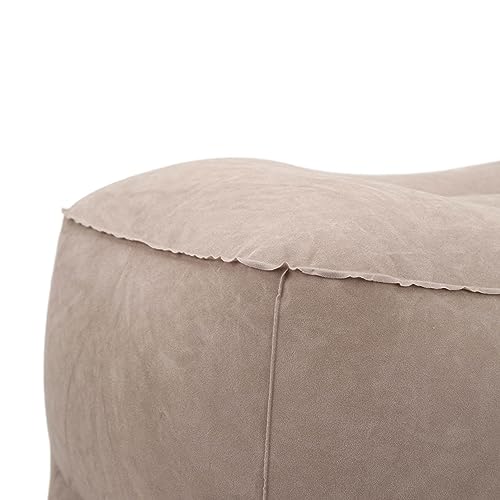 Foot Rest Pillow Inflatable Two Layer Single Air Valve PVC Flocking Portable Reducing Fatigue Airplane Foot Pillow for Office Home Travel (Grey) - color: Grey