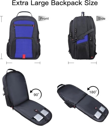 ANTERK Extra Large Backpack, Travel Backpack, Sturdy TSA Water Resistant 17.3 Inch Backpacks, Anti Theft Business Computer Backpacks Gifts for Men Women, Dark Blue - color: Dark Blue, size: 17 inch