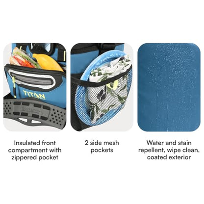 Titan by Arctic Zone Deep Freeze Cooler - Zipperless Hardbody Cooler - Deep Freeze Insulation, HardBody Liner, and SmartShelf - color: Marine Blue, size: 9 Can