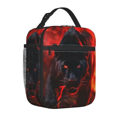 Insulated Lunch Box for Kids Boys Girls, Reusable Lunch Bag for School, Office, Work, Picnic, Travel, Black Panther Lunch Box - color: lunch box 103