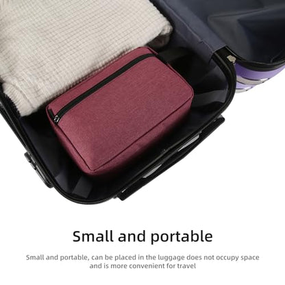 Icramsy Travel Toiletry bag Toiletry bag for women men Hanging Cosmetic bag Travel accessories for Women Men (Purplish red) - color: Purplish red