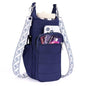 Water Bottle Bag 40 oz Crossbody Bag Insulated Carrier Purse Holder for Walking Hiking with Adjustable Strap - color: Blue