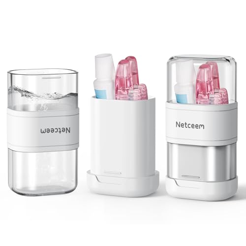 Toothbrush Travel Case Kit,Portable Folding Tooth Brush Holder and Toothpaste Cover Container with Mouthwash Cup, Oral Clean Tools Organizer for Traveling, Bathroom, Camping, Business Trip - color: White