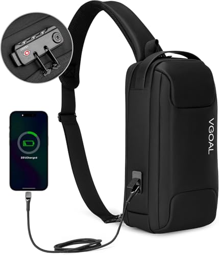Kingsons Anti Theft Crossbody Bag Sling Bag for Men Anti Theft Sling Backpack Mini Backpack Daypack Crossbody for Travel Sport Running Hiking - color: Fg6315-us