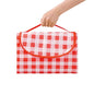 Portable Picnic Blanket, Waterproof Sandproof Foldable Outdoor Mat with Handle for Beach, Camping, Hiking, Travel, and Family Concerts, Red - color: Red