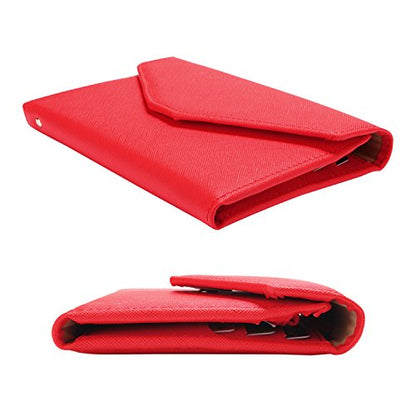 ZOPPEN Mulit-purpose Rfid Blocking Passport Holder Travel Wallet (Ver.4) Passport and Vaccine Card Holder ComboTri-fold Document Organizer Travel Essentials - color: #9 Raspberry Red