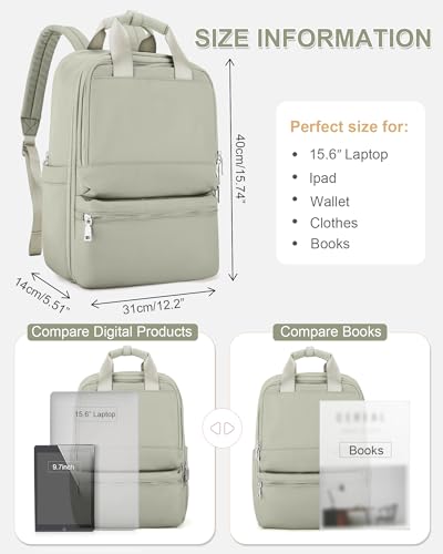 wepadre Small Travel Backpack Carry on Flight Approved Personal Item Travel Bag Carry on Backpack for Women Work Laptop Backpack for Traveling Carry on Luggage - color: Green