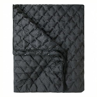 ATEPA Wearable Sleeping Bag Blanket Poncho, Recycled Water-Resistant Camping Poncho, Stadium Blanket for Outdoor Sports - color: Aero Camping Blanket Black