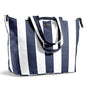 Fit & Fresh XL Beach Tote Bag for Women – XL Travel Tote with Zipper & Pockets, Oversized Canvas Pool Bag, Weekender Carry-On - color: Navy