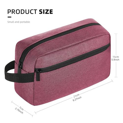 Icramsy Travel Toiletry bag Toiletry bag for women men Hanging Cosmetic bag Travel accessories for Women Men (Purplish red) - color: Purplish red