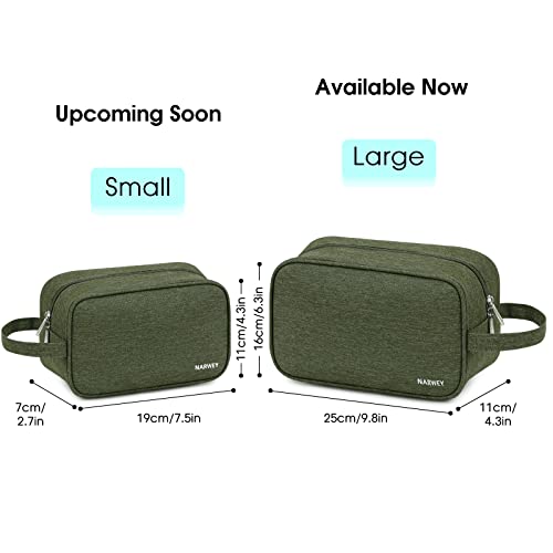 Narwey Travel Toiletry Bag for Women Traveling Dopp Kit Men Travel Bag for Toiletries Cosmetic Bag Makeup Bag Medicine Bag for Traveling (Army Green) - color: B-Army Green