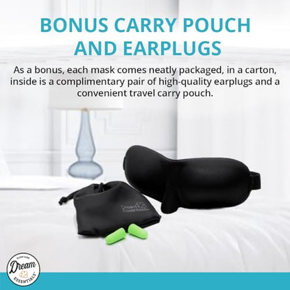 Wild Essentials Sweet Dreams Contoured Sleep Mask Kit with Travel Pouch and Earplugs Set ~ Red - color: Red