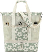 Bluboon Mesh Beach Tote Bag with Cooler Compartment Insulated Detachable Picnic Bag with Zipper and Pocket Pool Bag for Women - color: Flower 157 Green