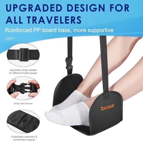 Airplane Foot Hammock - Anti Slip Foot Hammock for Plane Travel to Relax Your Feet, Airplane Foot Rest for Air Travel, Leg Hammock for Airplane Travel - size: 1-Pack(Anti-Slip)
