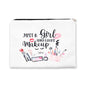 Funny Cosmetic Bag for Women Just A Girl Who Loves Makeup Bag for Girls Christmas Birthday Gifts for Daughter Friend Granddaughter Travel Toiletry Pouch With Zipper Makeup Cosmetic Pouches - style: Girls Makeup