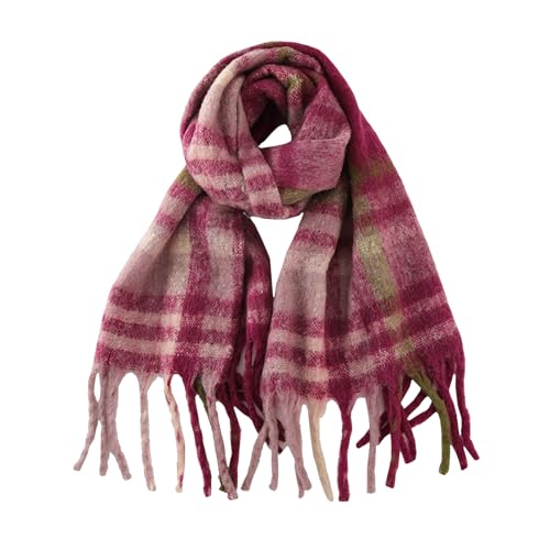 Halemet Vintage Scarfs for Women Warm Shawls and Wraps for Evening Dresses Soft Poncho Coat Thick Cardigan Wrap Cozy 2026 - color: Rose