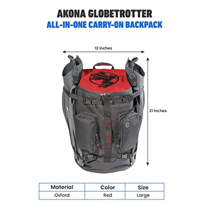 AKONA Globetrotter All-in-One Carry-On Backpack - color: Red