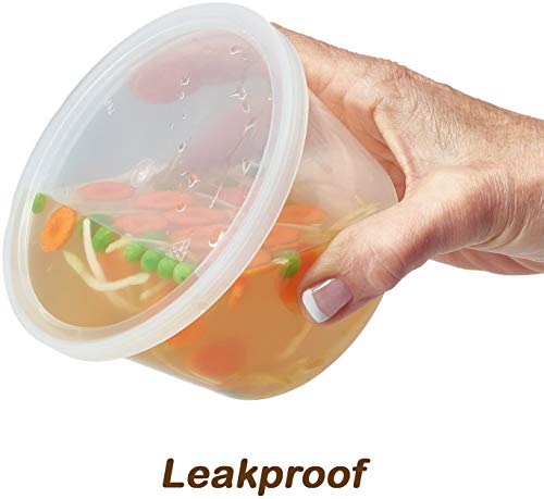 DuraHome Deli Containers with Lids for Food Storage Leakproof - 60 Sets BPA-Free Plastic Microwaveable Clear Food Storage Container Premium Quality, Freezer & Dishwasher Safe (16 oz & 32 oz - Bulk) - size: 16 oz. & 32 oz. (60 Sets)