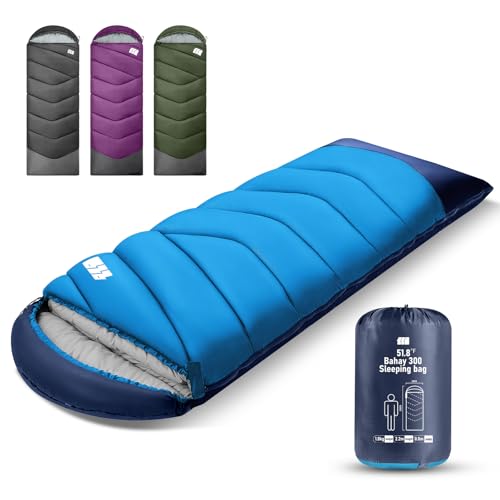 Sleeping Bags for Adults Cold Weather & Warm,Backpacking Camping Sleeping Bag for Tall Girls Boys,Lightweight,Compact,Waterproof Camping Gear for Traveling,Hiking,Hotel,Outdoor & Indoor - color: Blue, size: 4lb(40-60℉)