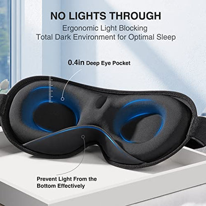 YFONG Weighted Sleep Mask, Women Men 3D Eye Mask Blocking Lights Sleeping Mask (4.2oz/120g), Pressure Relief Night Sleep Eye Mask with Adjustable Strap, Eye Cover Blindfold for Travel Nap Yoga, Purple - color: Purple