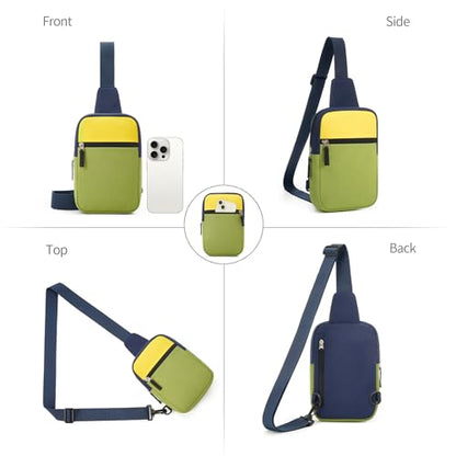 Birthday Gifts for 8 9 10 11 12 Year Old Teens Girls Kids, Fanny Pack Crossbody Bag Sling Belt Bags Purse, Dorm Travel Essentials for Girls Fashion, Preppy Tween Teen Girl Gift Trendy Stuff - color: Green & Yellow