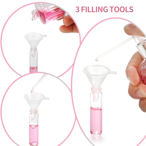 20Pcs 5ml Empty Clear Glass Mist Spray Bottle Refillable Mini Perfume Atomizer Travel Sample Bottle with Black Aluminized Nozzle Makeup Container for Perfume (5ml Black Caps) - color: 5ml Black Caps