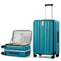 Hanke 26 Inch Large Luggage Hard Shell Top Opening Aluminum Frame Hardside Suitcase with Spinner Wheels, Checked Luggage for Men & Women Travel, Caribbean Blue - color: Caribbean Blue, size: 26 Inch