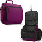VENTURE 4TH Hanging Travel Toiletry Bag for Women & Men – Large Toiletry Organizer with 18 Compartments, Removable TSA Pouch, Travel Wash Bag for Toiletries, Makeup & Shaving Kit (Purple) - color: Purple