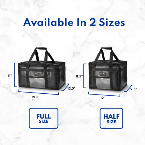 New Star Foodservice Commercial Insulated Food Delivery Bag, Half Size, 12 x 11.5 x 9.5 Inch, Black - size: 12" W x 11.5" H x 9.5" D