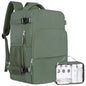 Sinaliy Travel Backpack, Carry on Flight Approved Backpack with Multi-Pockets, TSA Waterproof 17.3inch Laptop Backpack, Personal Item Travel Bag for Men Women, Army Green - color: Army Green, size: X-Large