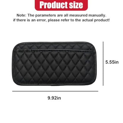 2PCS Car Side Pocket Organizer, Universal Waterproof PU Leather Auto Seat Gap Filler Storage Bag, Self-Adhesive Multifunctional Car Door Sunglasses Holder Pouch for Phone, Card (L) - size: L