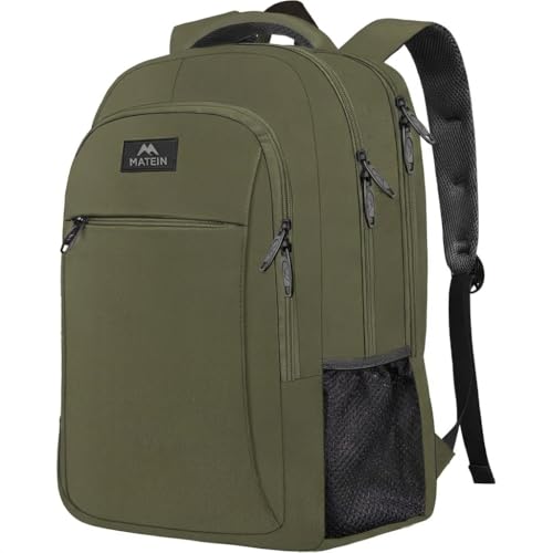 MATEIN 15.6 Inch Travel Laptop Backpack, Sturdy Computer Backpack for Women Men, Lightweight Fashion Water Resistant Traveling Backpack Casual Daypack for College Offic, Green - color: Dark Green, size: 15.6 Inch