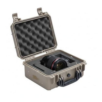 MEIJIA Portable All Weather Waterproof Protective Case,Hard Case,Camera Case With Customized Fit Foam,Fit Use of Drones,Camera,Equipments,Pistols,13.35 x11.63x5.98inches (Desert Tan) - color: Desert Tan