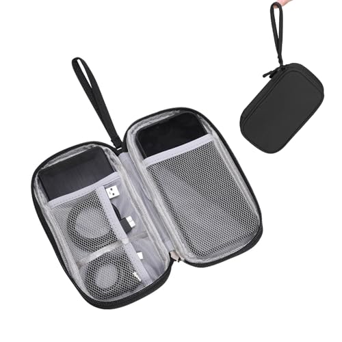 Electronic Organizer Double Layer, Water Resistant Cable Organizer Bag for Travel Essentials, Cord, Charger, Phone, Earphone, Large Size,Accessories Travel Essentials (Black, Single-Layer) - color: Black, size: Single-Layer