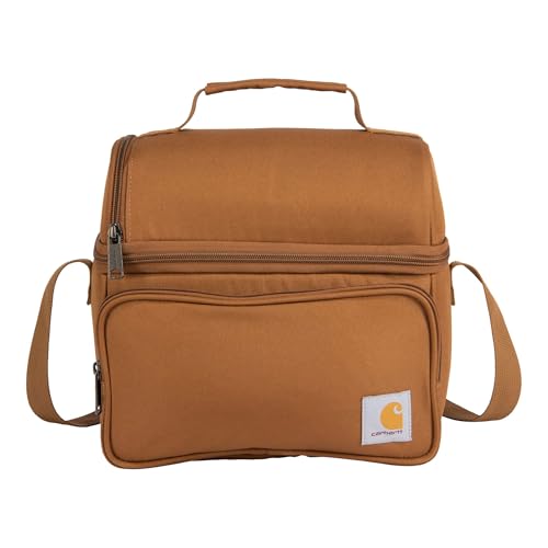 Carhartt Camping Cooler, Worksite Lunchbox, Soft Shell Lunch Bag for Construction Sites, Work and Everyday Use, Brown - color: Brown