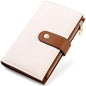 yiijay Women's Wallets RFID Blocking Leather Trifold Clutch Wallet Credit Card Holder Ladies Travel Wallet Purse with Pen Holder - color: 1Beige&Brown