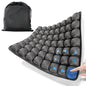 Travel Seat Cushion for Airplane, 56 Bubbles Portable Air Seat Cushions, Coccyx Tailbone Pain Relief Chair Pad, Inflatable Cushion for Office Chair, Wheelchair, Camping, Home Living (Grey) - color: Grey