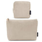 MAGEFY Makeup Bag Small Cosmetic Bag for Women - color: Beige-2pcs-Small+Large