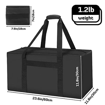 INFANZIA 24inch Sports Duffel Travel Bag, 56L Duffel Tote Bag with Upgrade Zipper, Water Resistant & Foldable Equipment Storage Bag for Camping Tent Tripod Fishing - size: 24x12x12 inch