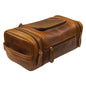 ELIZO Genuine Leather Toiletry Bag for Men Mens Toiletry Bags for Traveling Waterproof Hanging Leather Dopp Kit w/Hook Extra largeToiletry Bag Travel Organizer for Toiletries - size: X-Large