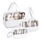 Clear Makeup Bag, 3 Pcs of Cosmetic Bags Set, Transparent PVC Travel Makeup Pouch, Waterproof Cute Toiletry Bag for Women (White) - color: Z-White-3pcs, style: 3pcs