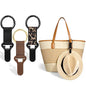Niveaya Hat Clip for Travel on Bag - 3 Pack, Vacation Beach Cruise Essentials Accessory for Travel Handbag Backpack Luggage, Securely Hold to Keep Hat Shaped, Hands-Free, Black+Brown+Leopard - color: 3pcs Black+brown+leopard