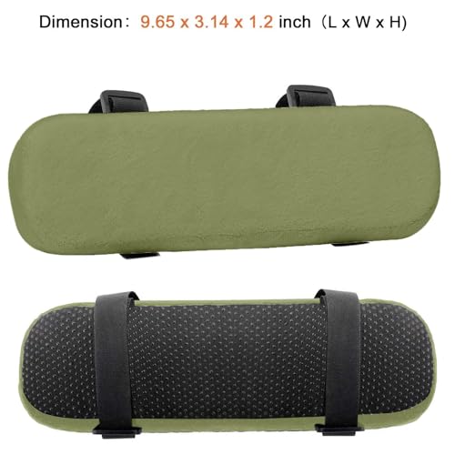 MOSISO Chair Armrest Pads (2 Pack), Memory Foam Home/Office Chair Arm Rest Covers Comfy Computer Gaming Elbow Cushion Removable Washable Elbow Support Forearm Pressure Relief, Olive Green - color: Olive Green