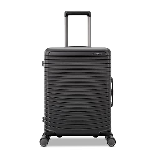 Framelock Max 21” Carry-On Hardshell Zipperless Luggage - Highly Secure Integrated Eazylock™ Mechanism - RightHeight™ Adjustable Handle System - 360° Spinner Wheels - Airline Approved - Asphalt Black - color: Black, size: Carry-on Spinner