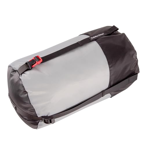 70D Nylon Compression Stuff Sack for Sleeping Bag, Ultralight Stuff Bag Organizer 1L/5L/7L/17L/25L for Traveling Camping Hiking Backpacking - color: Gray (18-25L)