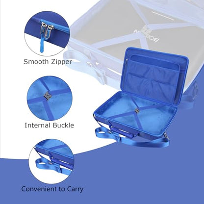Tourmate Hard Storage Case for BOIFUN/YOTON/POFOTO/PJGCWB/WONNIE 17.5" Portable DVD Player，14'' 15.5" 15.7" 16.9" With Fixed Spring Rope EVA Box (Only Case) (Blue) - color: Blue