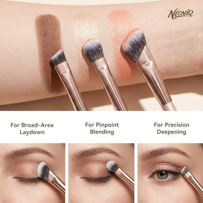 10 PCS Travel Makeup Brush Set With Bag, Makeup Brushes, Double-End Multi-functional Brushes for Foundation Powder Blush Eyeliner Eyeshadows, Professional Face Brush Set（Champagne Gold） - color: 10Pcs-Champagne Gold